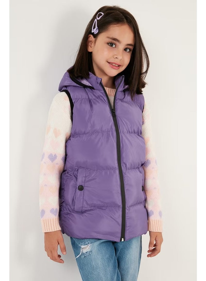 Lela Zippered Hooded Pocket Puffer Vest Children's Vest 5761983 - Image 3